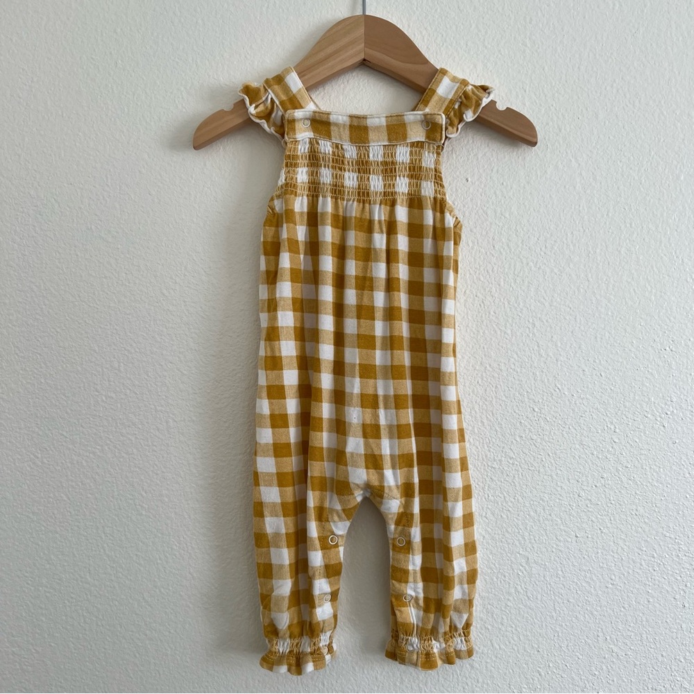 Angel dear plaid romper